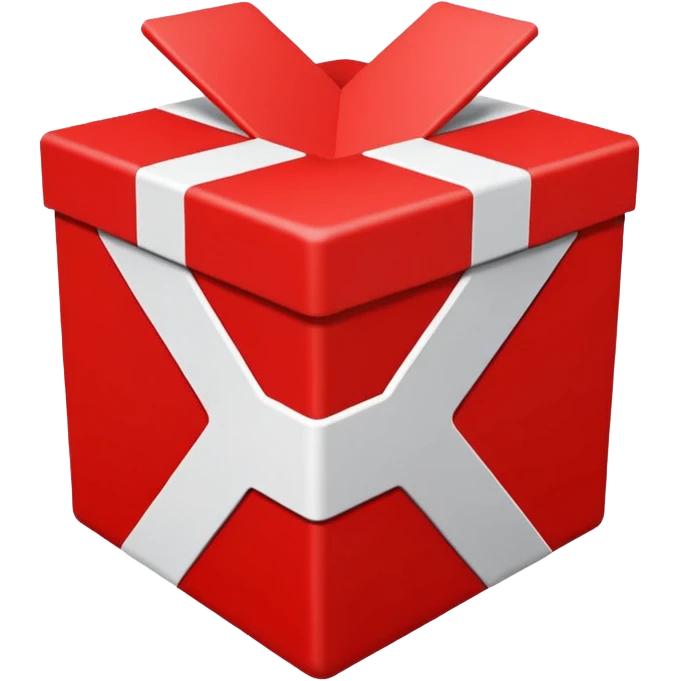 white x in red box emoji