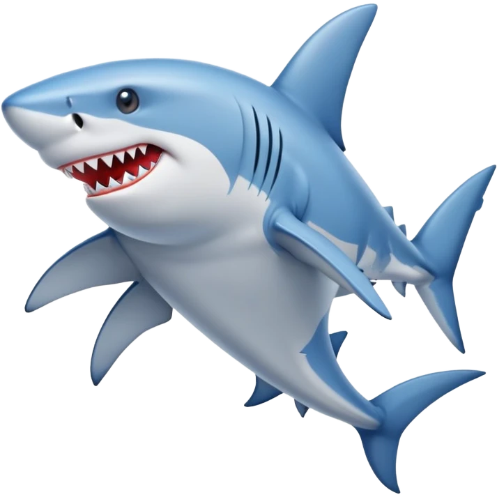 Shark with blue shoes emoji