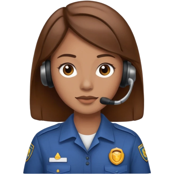 dispatcher with brown hair emoji
