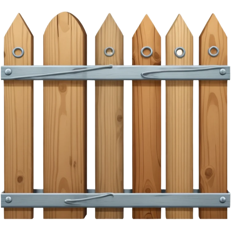 Cedar and oak posts fence with Galvanized wire emoji