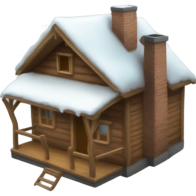 A warm winter cabin  emoji