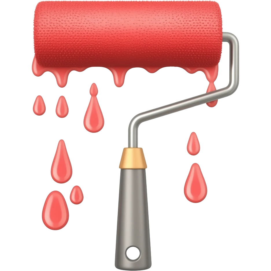 paint roller red emoji