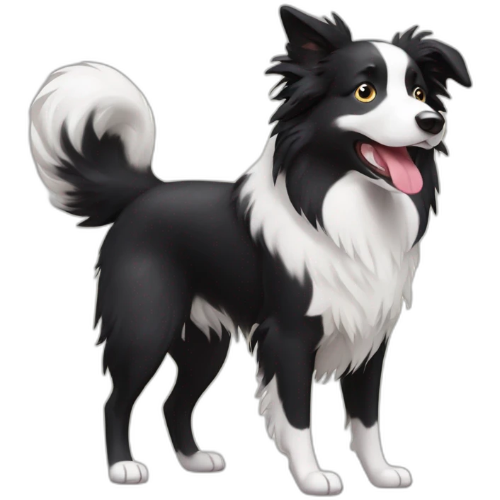 Pokéball border collie emoji