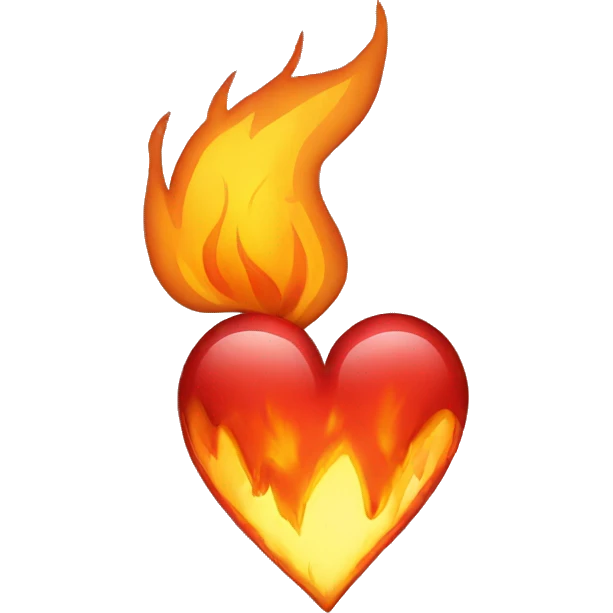 Fire broken heart emoji