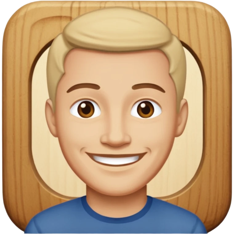 Woodcut  Man  smiling  emoji