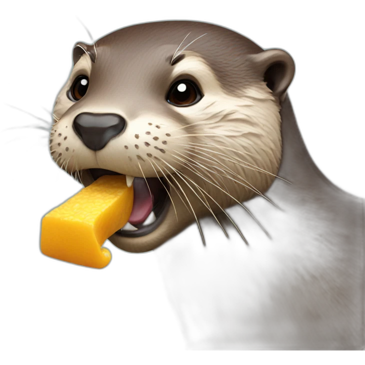 Otter eating emoji