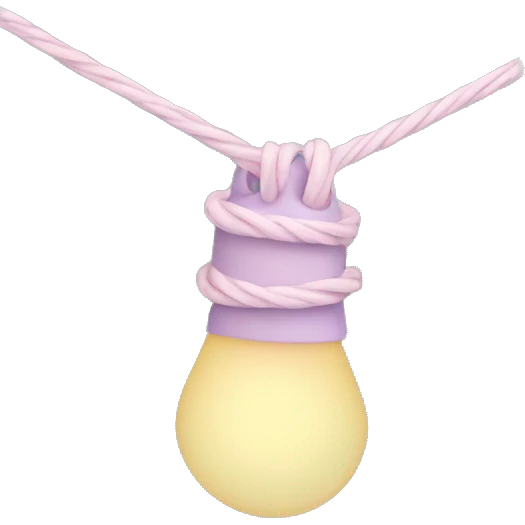 a pastel colored string light emoji