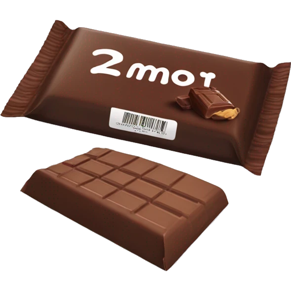 chocolate bar in its packaging emoji