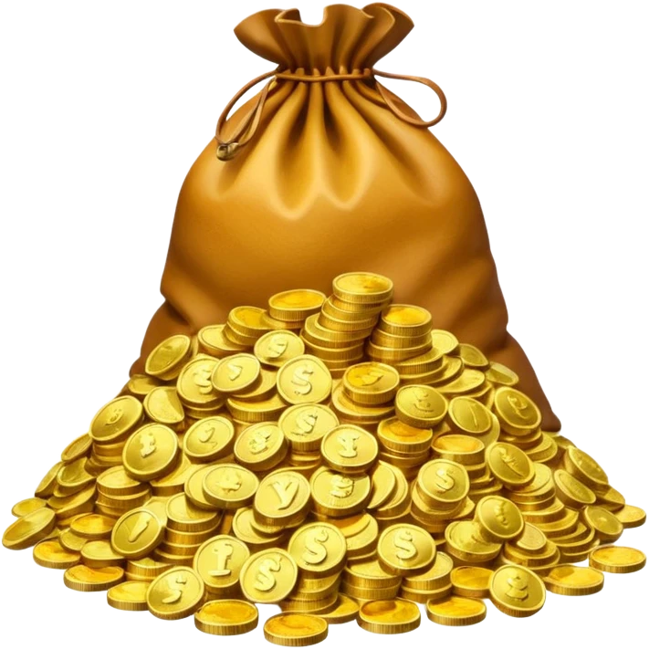 mountain of money with bags of money emoji
