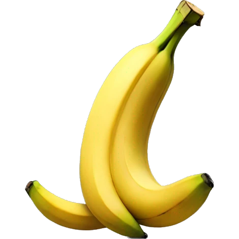 Banana with a tough face flexing emoji