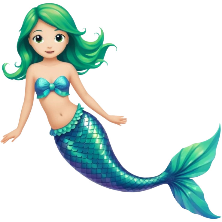green aqua coloured siren mermaid tail end only emoji
