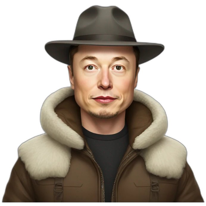 Elon Musk wears russian hat emoji