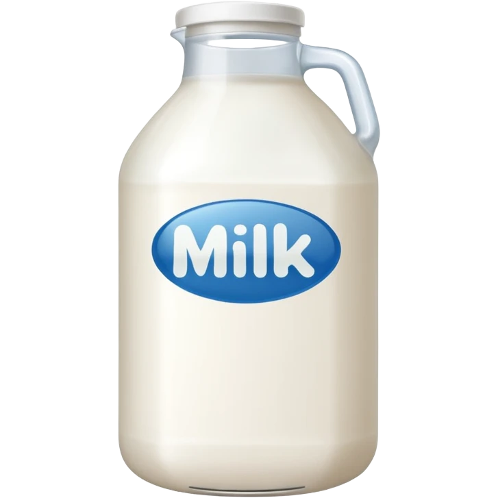 Gallon of milk that has milk written on it emoji