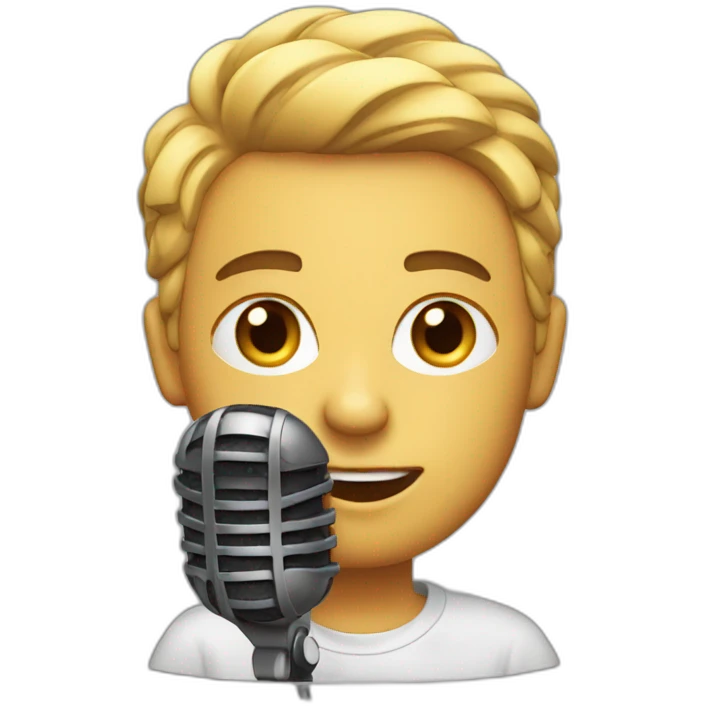 Podcaster with mic emoji