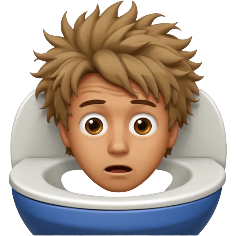 Random guys head sticking out of a toilet emoji