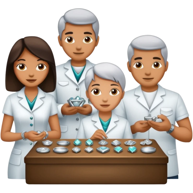 Silver jewelers. No faces  emoji