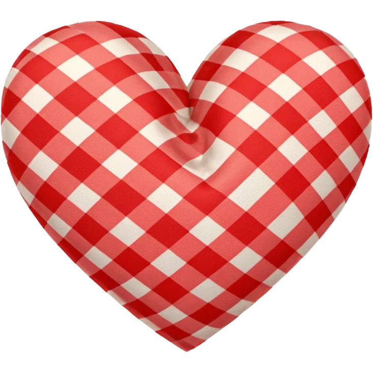Red gingham heart emoji