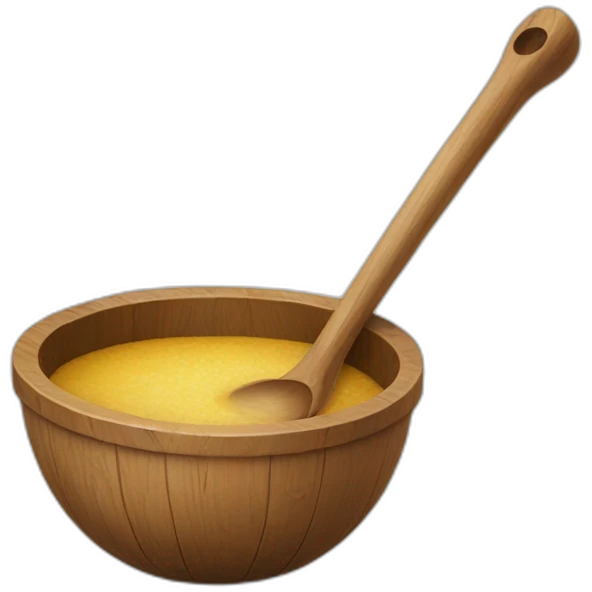 round moroccan wooden ladle emoji
