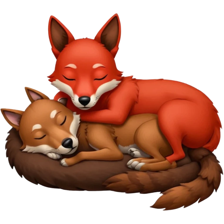 Xoloitzcuintle Dog sleeping with red wolf emoji