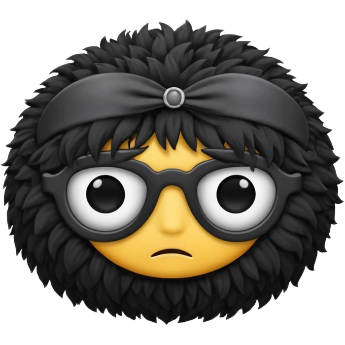  black fluffy eyepatch emoji