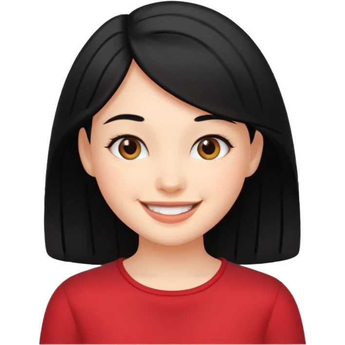 Black haired girl  emoji