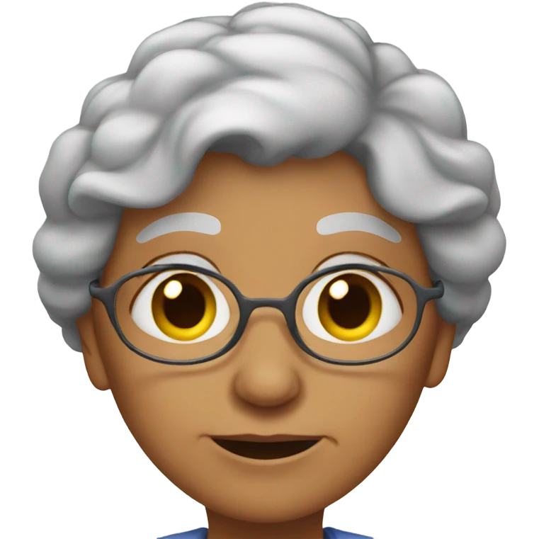 Grandma with old looking face  emoji