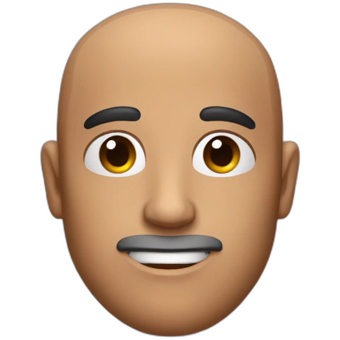balding guy with bushy eyebrows emoji