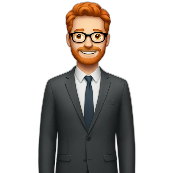 Red haired man with glasses emoji