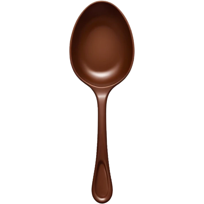 chocolate spoon made full of chocolate emoji