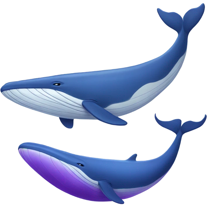 Blue whale purple, open mouth emoji