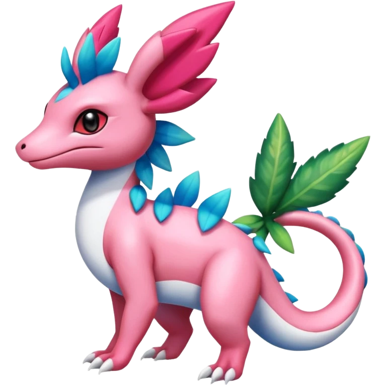 Shiny Exotic Salandit-Sylveon-Shaymin-Meganium-Hybrid-Creature emoji