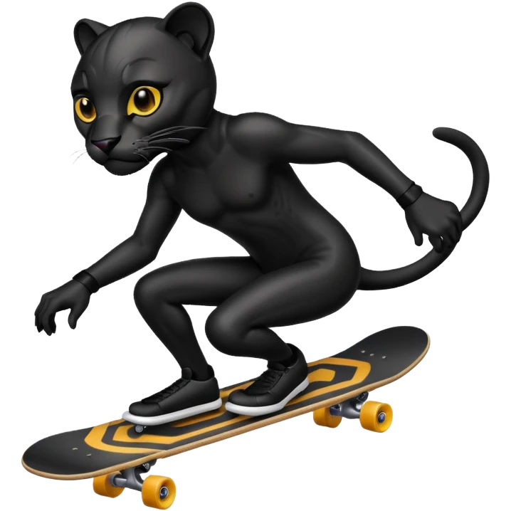 Panther skateboard  emoji