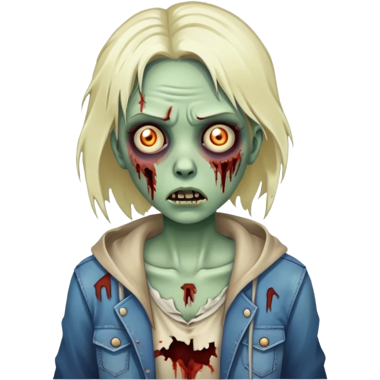 A zombie girl emoji