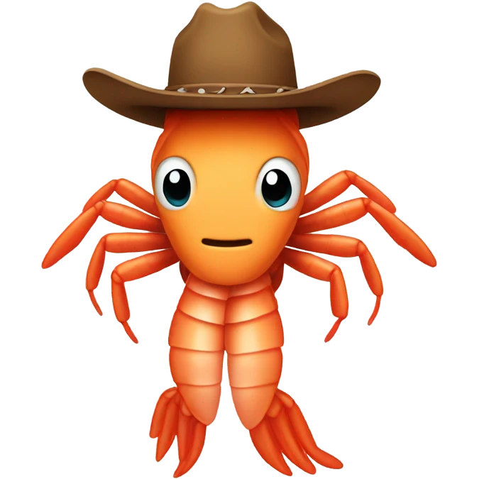 shrimp with cowboy hat emoji