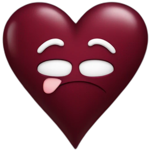 Maroon heart emoji