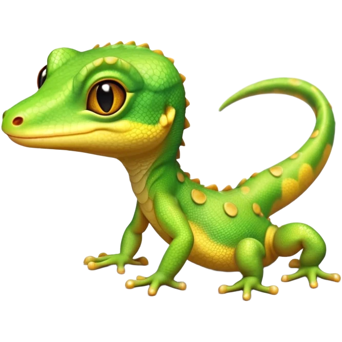 cinematic-cute-realistic gecko-portrait-emoji,-head-tilted-playfully-and-inquisitively,-featuring-a-small,-charming-body-with-smooth,-vividly-patterned-scales,-bright,-sparkling-eyes-and-delicate,-sticky-toe-pads,-simplified-yet-irresistibly-adorable emoji