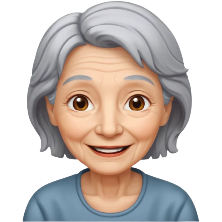 grey hair old woman emoji