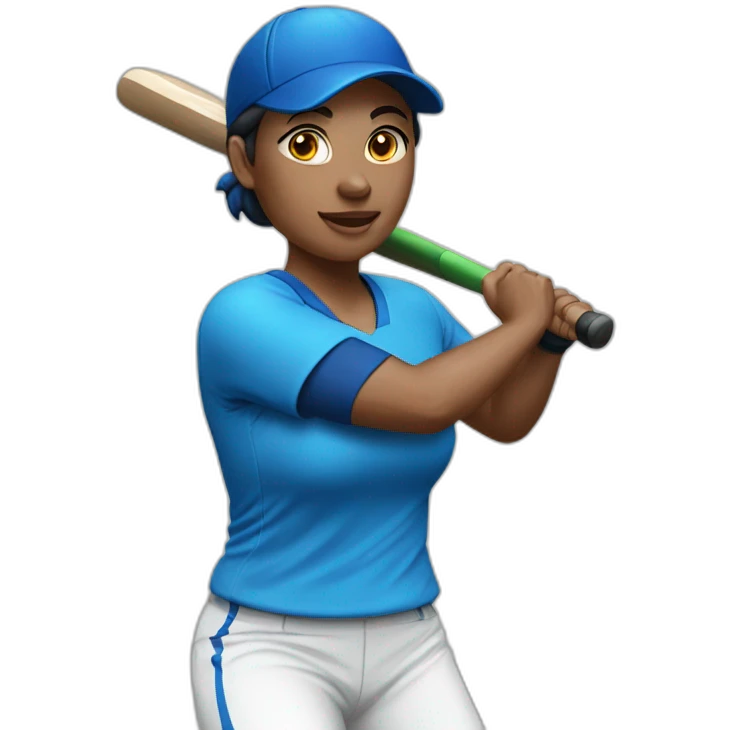 women player sport with blue shirt emoji