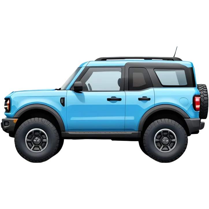 Ford bronco sport baby blue emoji
