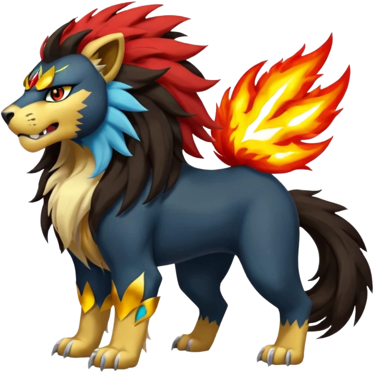 Pyroar-Entei-Luxray-Liepard-Pokémon-Fusion emoji