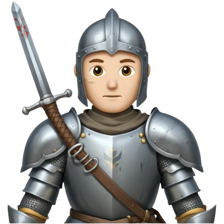 knight stinting with sword in his front   emoji