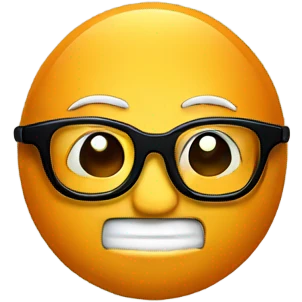 Bitcoin wearing glasses  emoji