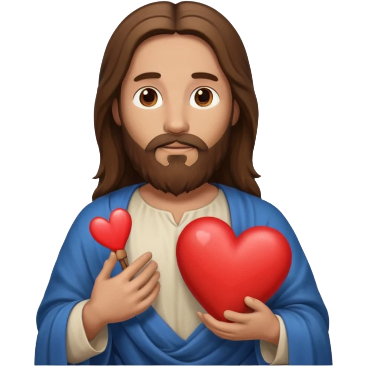 Jesus Cristo com coração emoji
