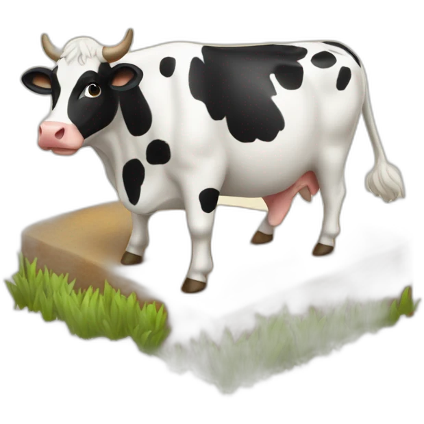 Cœur sur une vache emoji