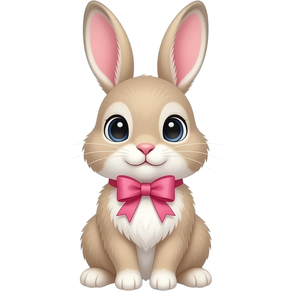 Conejo con moño rosa emoji