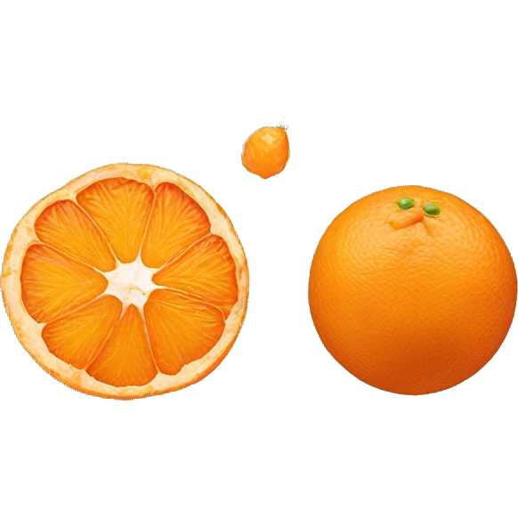 peeled tangerine emoji