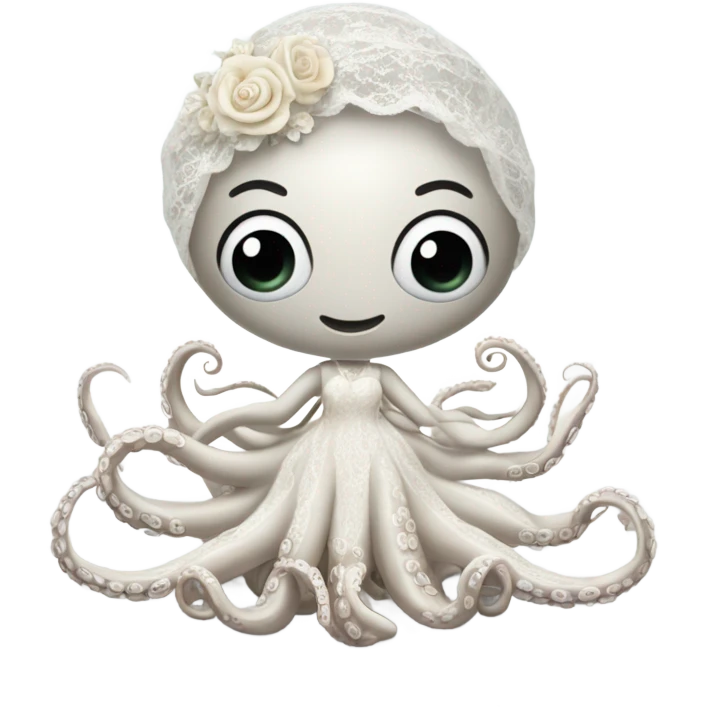 Octopus in a wedding dress emoji