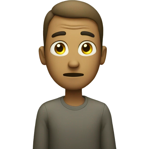 confused man with light yellow sparkly stars emoji