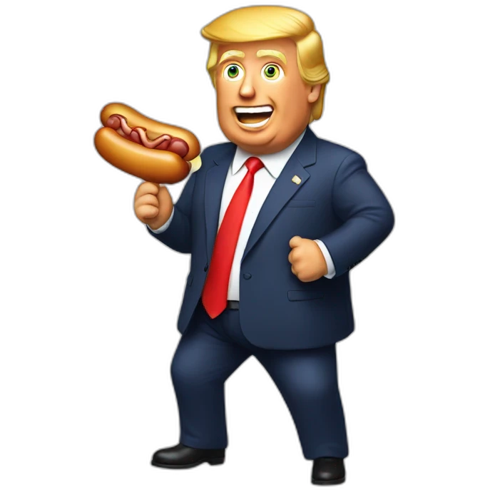 trump-holding-his-sausage emoji