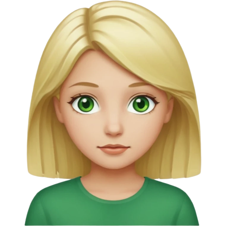 Girl blonde Green eyes emoji